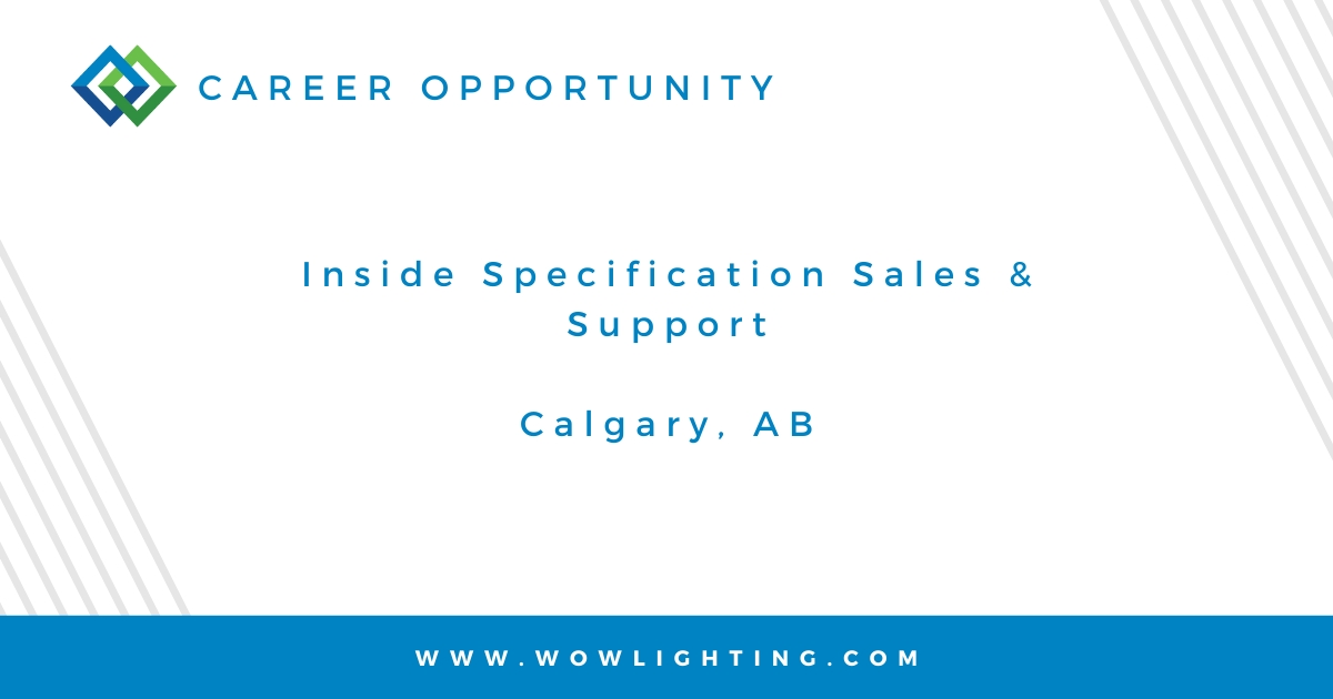 CAREER OPPORTUNITY: INSIDE SPECIFICATION SALES &amp; SUPPORT