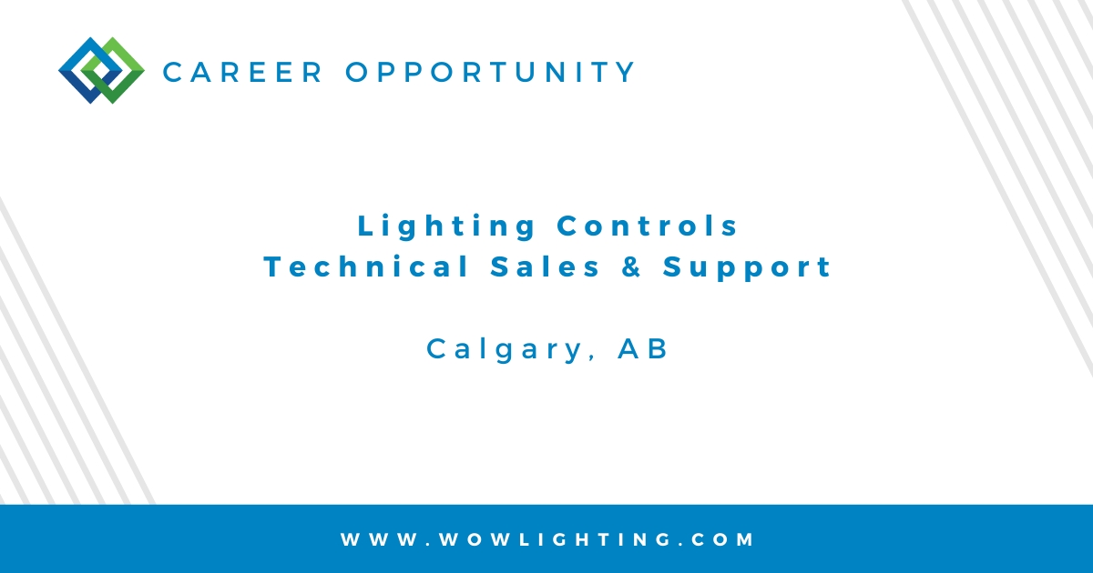 CAREER OPPORTUNITY: LIGHTING CONTROLS TECHNICAL SALES &amp; SUPPORT